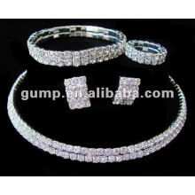 Rhinestones wedding Bridal jewelry set (GWJ12-059A)